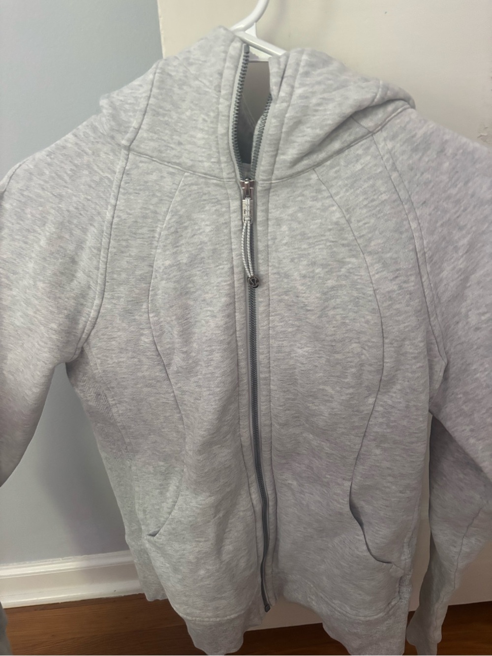 Lululemon Light Gray Zip-Up Hoodie
